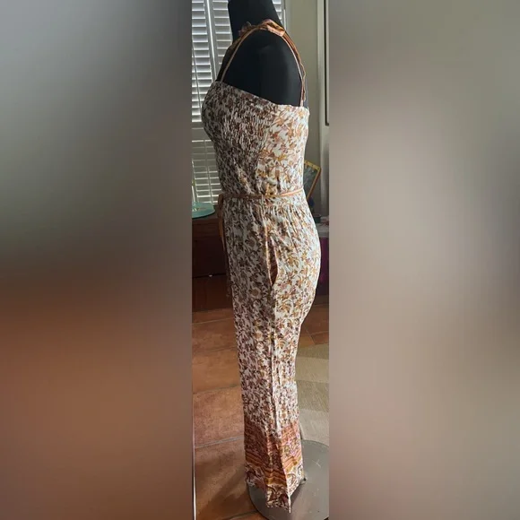 SOLD OUT- Umgee Mix Print Spaghetti Strap
Smocked Sweetheart Neckline Jumpsuit - Picture 3 of 6